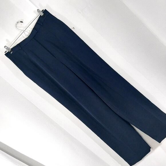 NWT! RAFAELLA! NAVY MICROFIBER, FLAT FRONT, HIGH WAIST, STRAIGHT SLACKS! SZ 6 - Picture 8 of 8